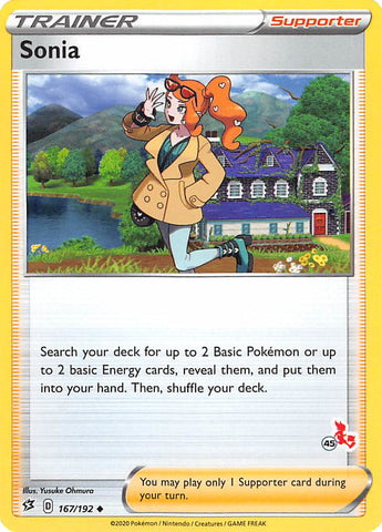 Sonia (167/192) (Cinderace Stamp #45) [Battle Academy 2022] - Comfy Hobbies