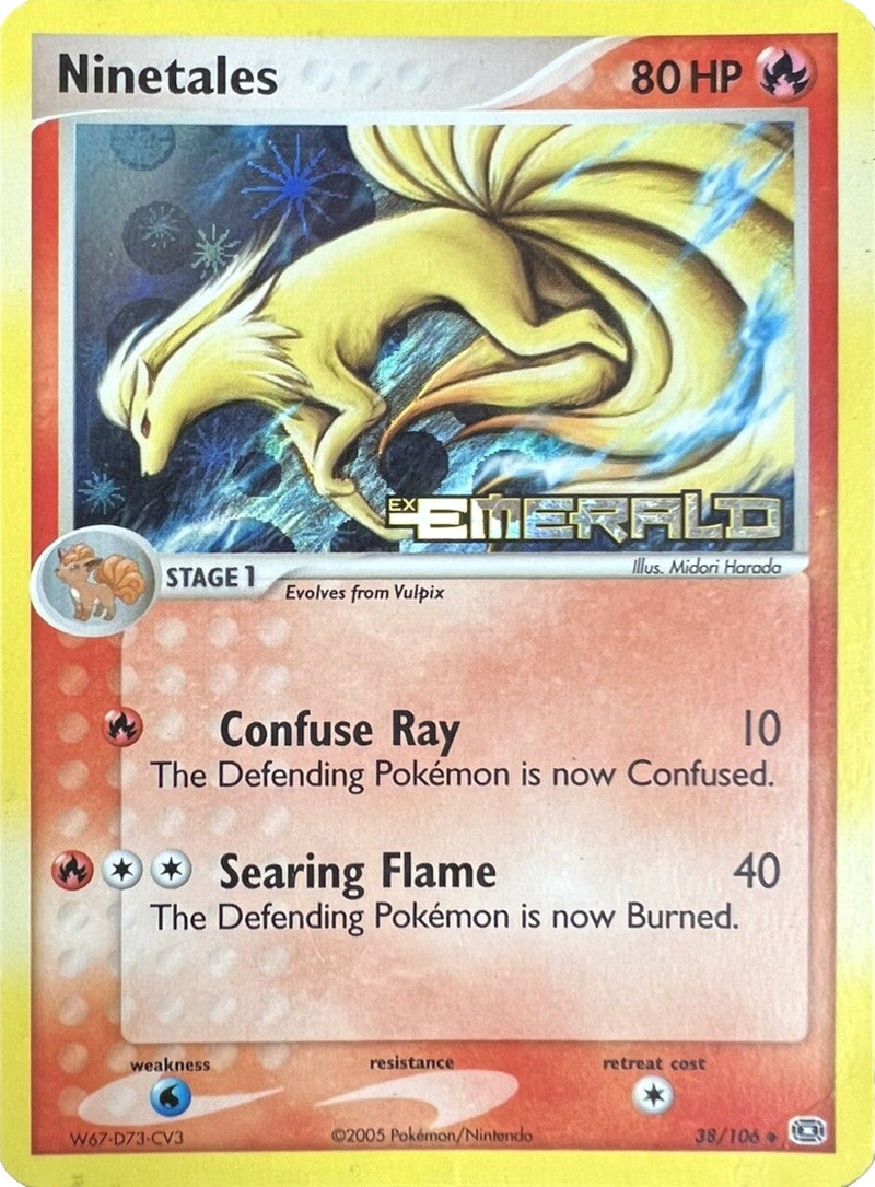 Ninetales (38/106) (Stamped) [EX: Emerald] - Comfy Hobbies