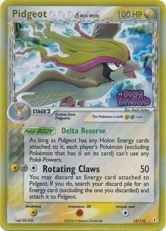 Pidgeot (14/110) (Delta Species) (Stamped) [EX: Holon Phantoms] - Comfy Hobbies