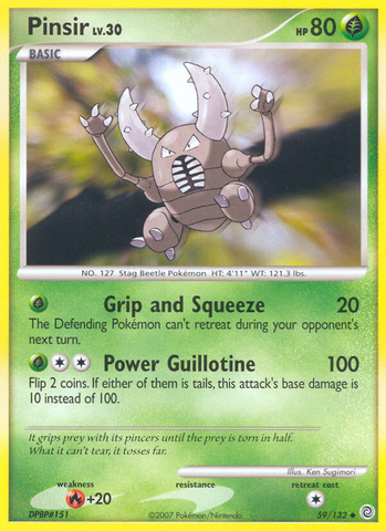 Pinsir (59/132) [Diamond & Pearl: Secret Wonders] - Comfy Hobbies