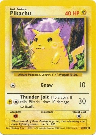 Pikachu (58/102) [Base Set Unlimited] - Comfy Hobbies