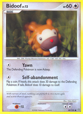 Bidoof (54/100) [Diamond & Pearl: Stormfront] - Comfy Hobbies