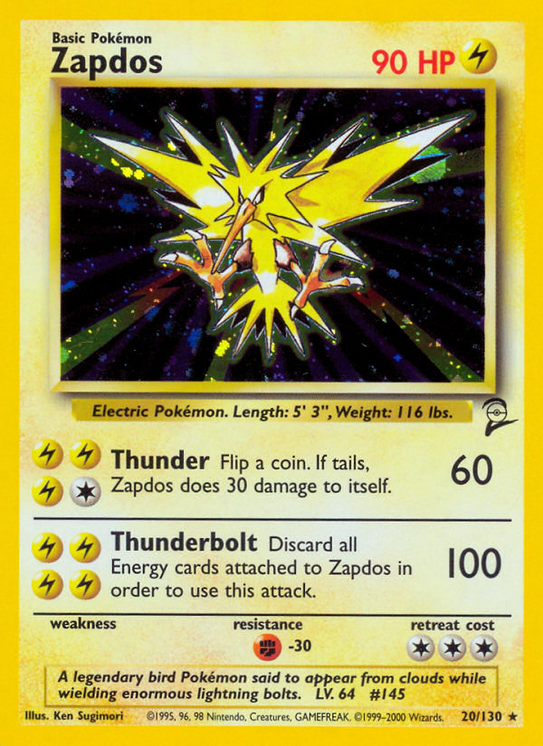 Zapdos (20/130) [Base Set 2] - Comfy Hobbies