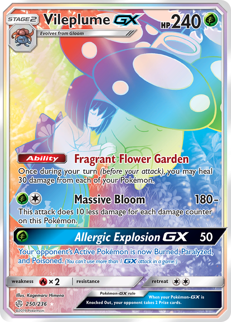 Vileplume GX (250/236) [Sun & Moon: Cosmic Eclipse] - Comfy Hobbies