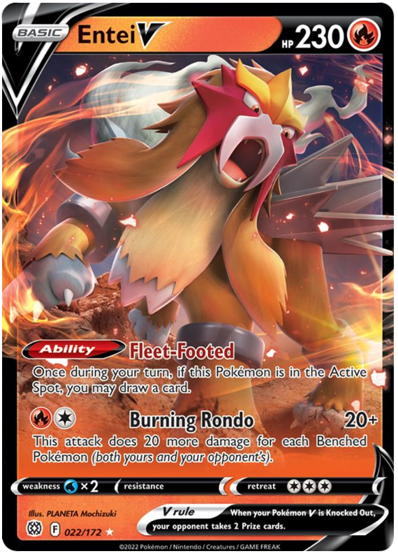 Entei V (022/172) [Sword & Shield: Brilliant Stars] - Comfy Hobbies