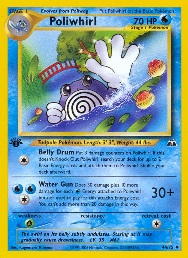 Poliwhirl (44/75) [Neo Discovery 1st Edition] - Comfy Hobbies