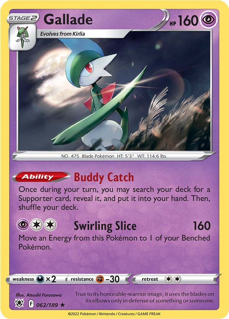 Gallade (062/189) [Sword & Shield: Astral Radiance] - Comfy Hobbies