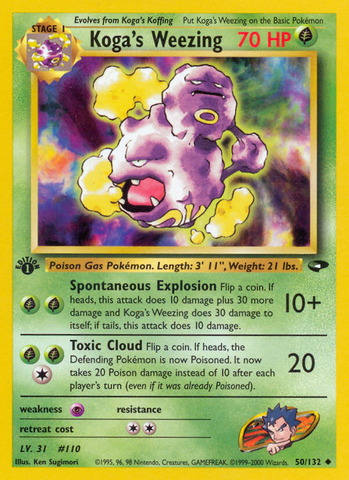 Koga's Weezing (50/132) [Gym Challenge 1st Edition] - Comfy Hobbies