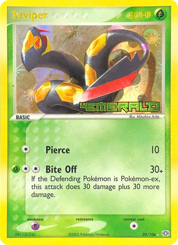 Seviper (20/106) (Stamped) [EX: Emerald] - Comfy Hobbies