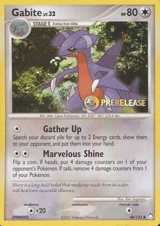Gabite (48/123) (Prerelease Promo) [Diamond & Pearl: Black Star Promos] - Comfy Hobbies