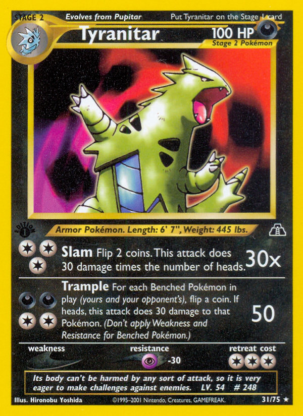 Tyranitar (31/75) [Neo Discovery 1st Edition] - Comfy Hobbies