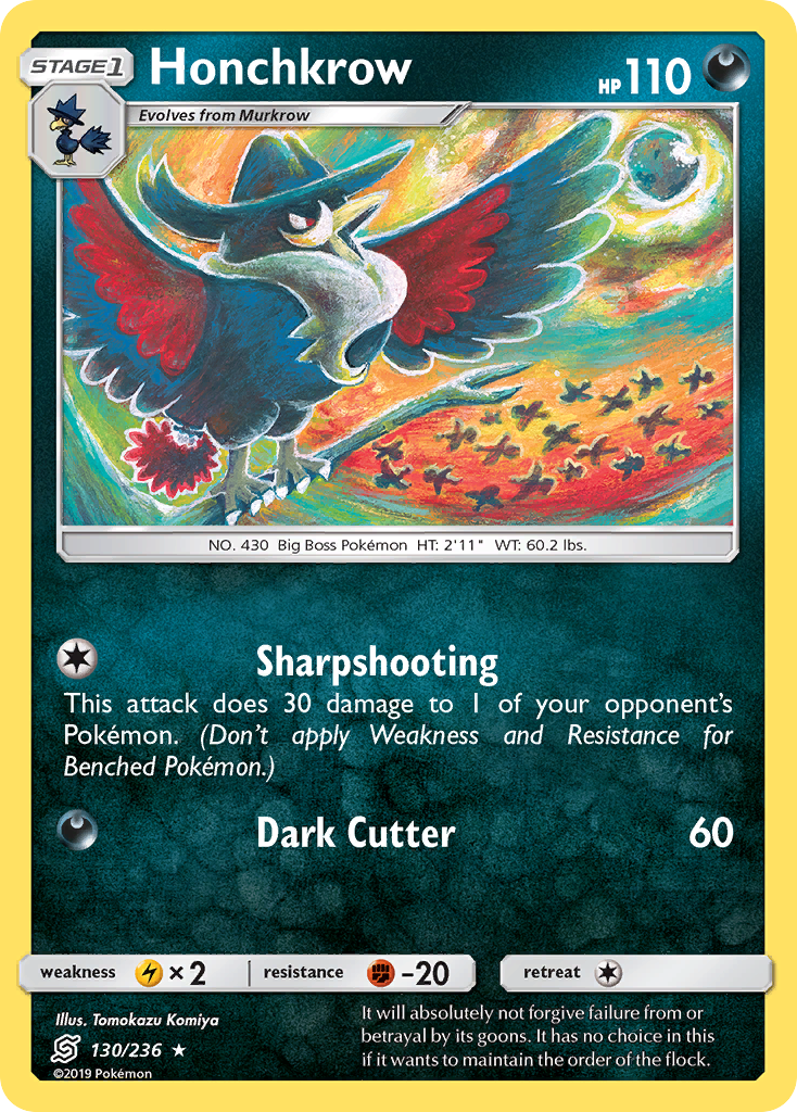 Honchkrow (130/236) [Sun & Moon: Unified Minds] - Comfy Hobbies