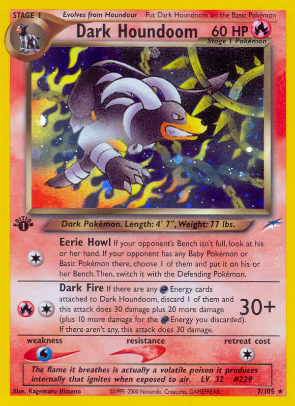 Dark Houndoom (7/105) [Neo Destiny 1st Edition] - Comfy Hobbies