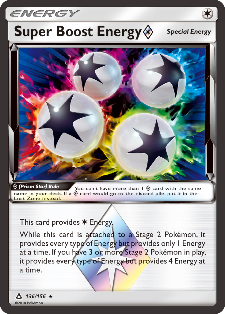 Super Boost Energy (136/156) (Prism Star) [Sun & Moon: Ultra Prism] - Comfy Hobbies