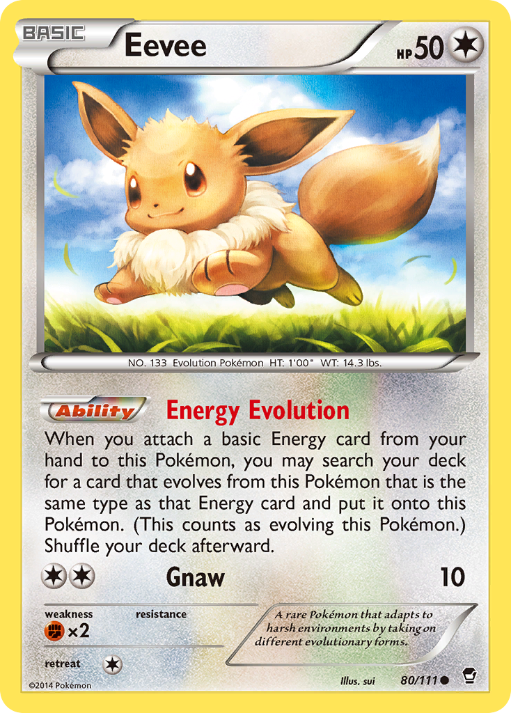 Eevee (80/111) [XY: Furious Fists] - Comfy Hobbies