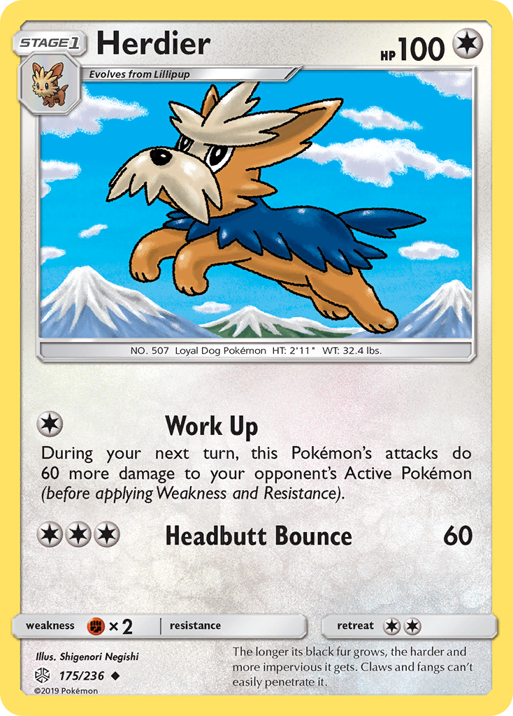 Herdier (175/236) [Sun & Moon: Cosmic Eclipse] - Comfy Hobbies