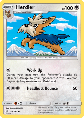 Herdier (175/236) [Sun & Moon: Cosmic Eclipse] - Comfy Hobbies