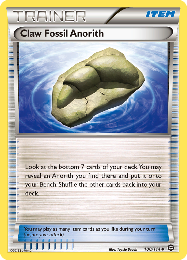 Claw Fossil Anorith (100/114) [XY: Steam Siege] - Comfy Hobbies