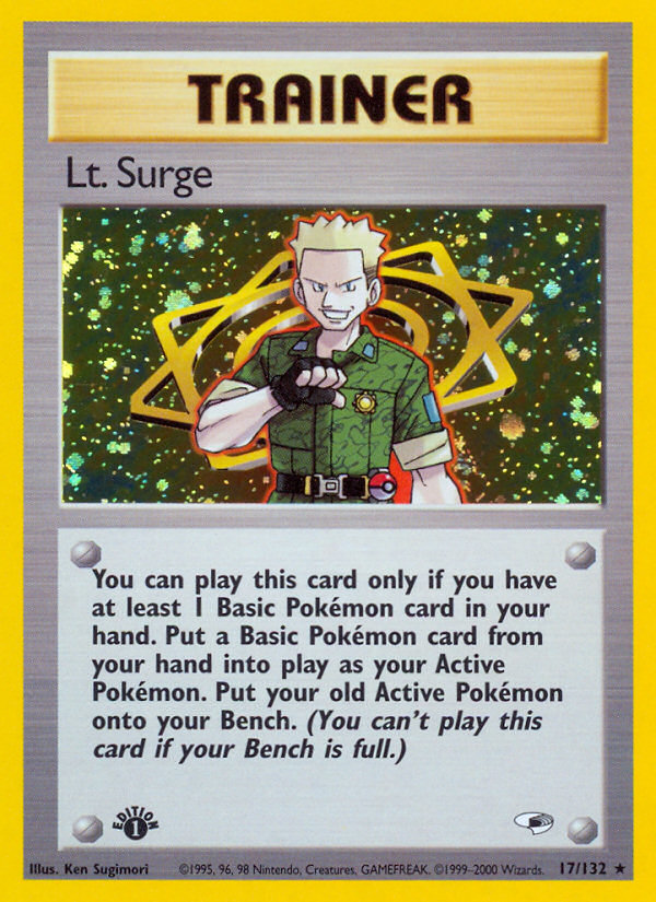 Lt. Surge (17/132) [Gym Heroes 1st Edition] - Comfy Hobbies