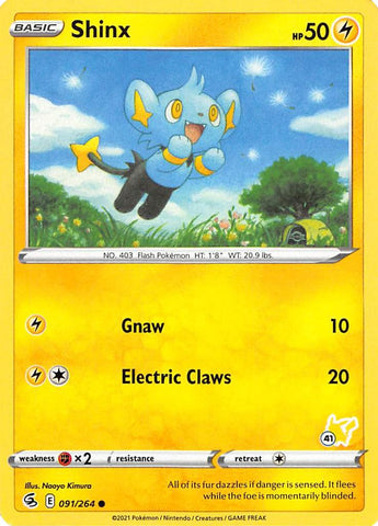 Shinx (091/264) (Pikachu Stamp #41) [Battle Academy 2022] - Comfy Hobbies
