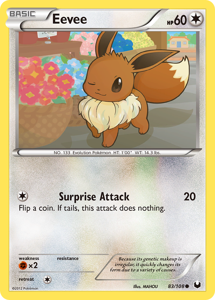 Eevee (83/108) [Black & White: Dark Explorers] - Comfy Hobbies
