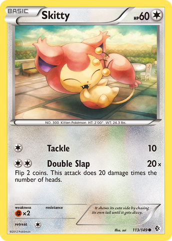Skitty (113/149) [Black & White: Boundaries Crossed] - Comfy Hobbies
