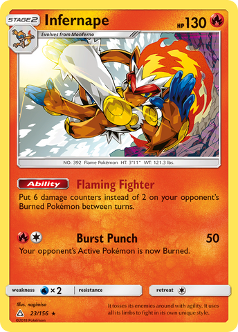 Infernape (23/156) [Sun & Moon: Ultra Prism] - Comfy Hobbies
