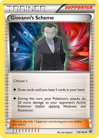 Giovanni's Scheme (138/162) [XY: BREAKthrough] - Comfy Hobbies