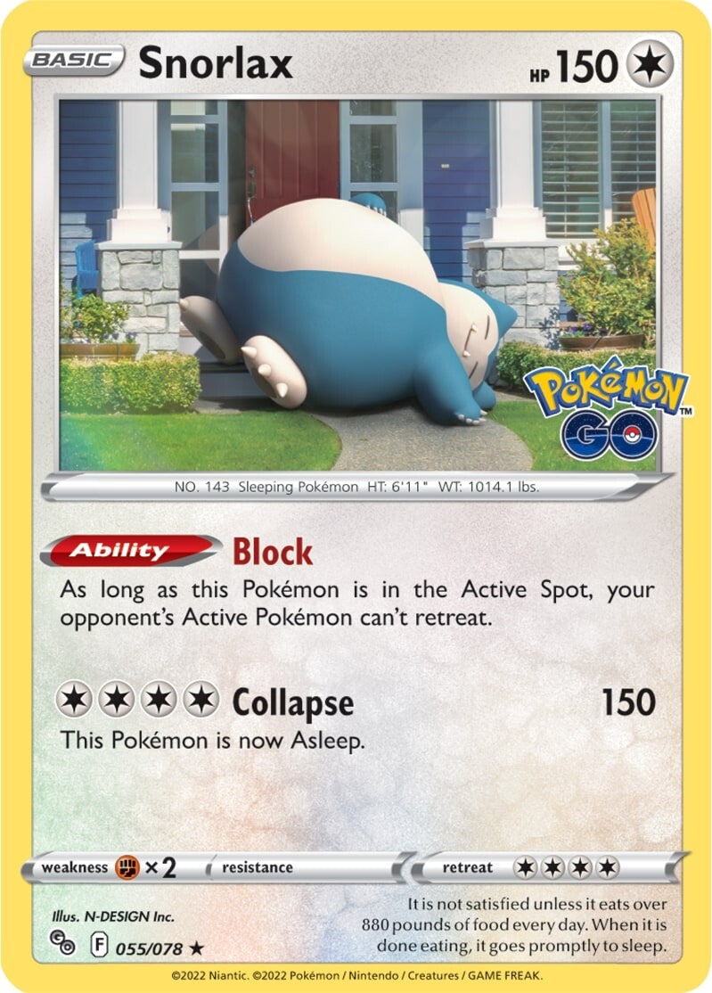 Snorlax (055/078) [Pokémon GO] - Comfy Hobbies