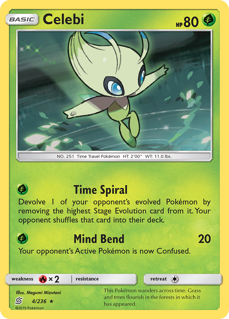 Celebi (4/236) [Sun & Moon: Unified Minds] - Comfy Hobbies