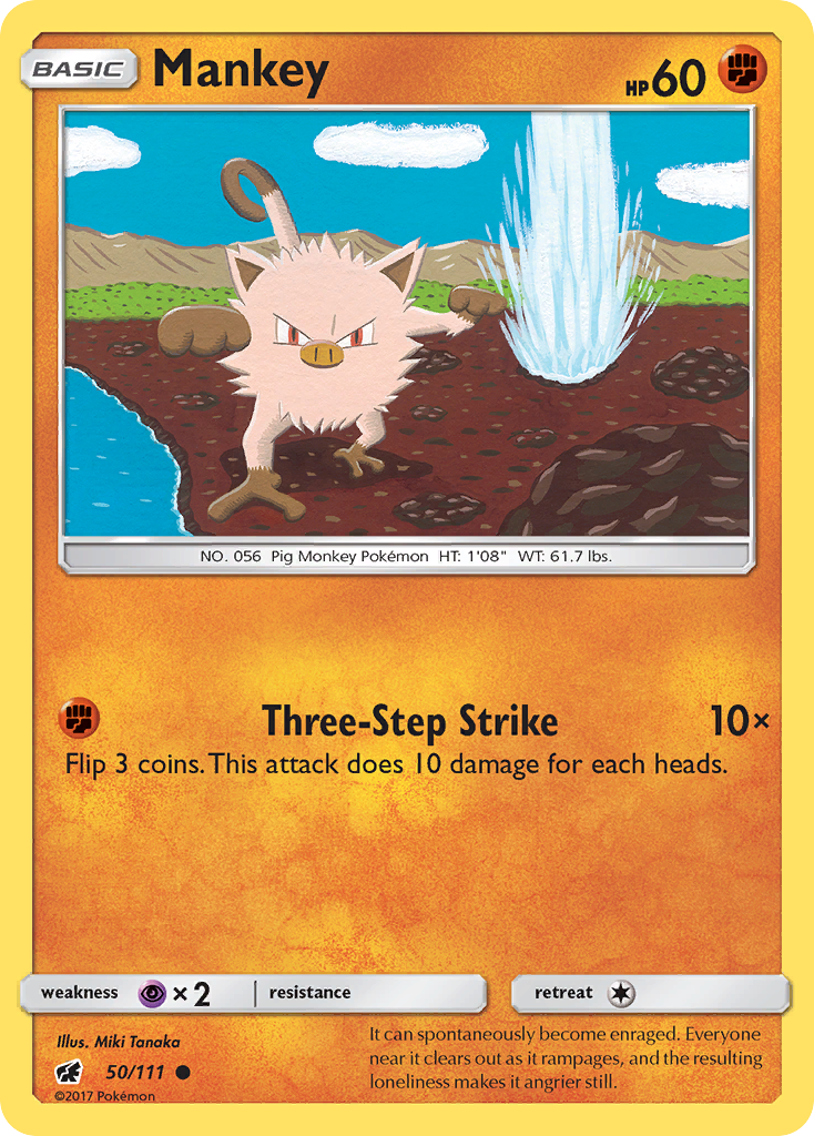 Mankey (50/111) [Sun & Moon: Crimson Invasion] - Comfy Hobbies