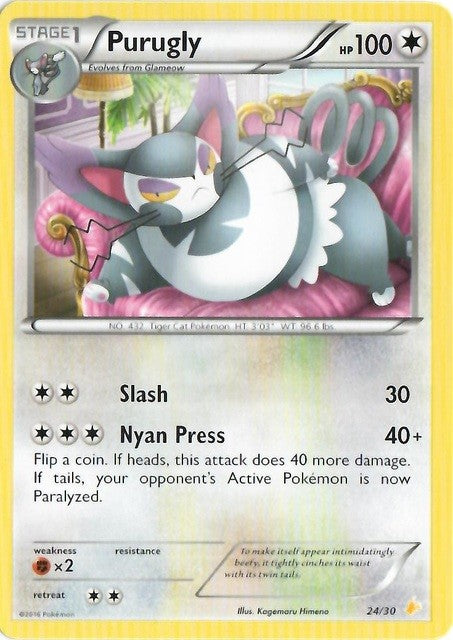 Purugly (24/30) [XY: Trainer Kit 3 - Pikachu Libre] - Comfy Hobbies