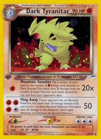 Dark Tyranitar (11/105) [Neo Destiny 1st Edition] - Comfy Hobbies