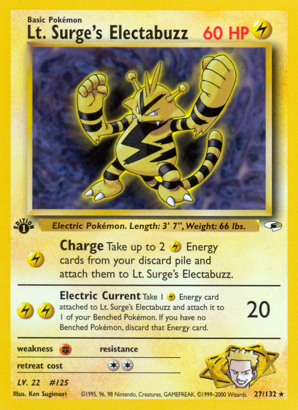 Lt. Surge's Electabuzz (27/132) [Gym Heroes 1st Edition] - Comfy Hobbies