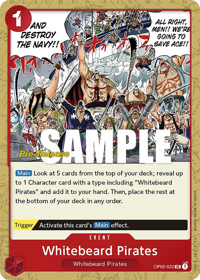 Whitebeard Pirates [Paramount War Pre-Release Cards] - Comfy Hobbies