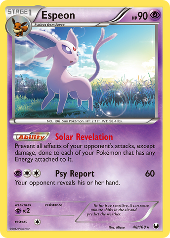 Espeon (48/108) [Black & White: Dark Explorers] - Comfy Hobbies