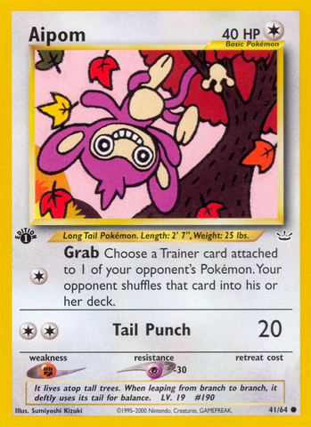 Aipom (41/64) [Neo Revelation 1st Edition] - Comfy Hobbies