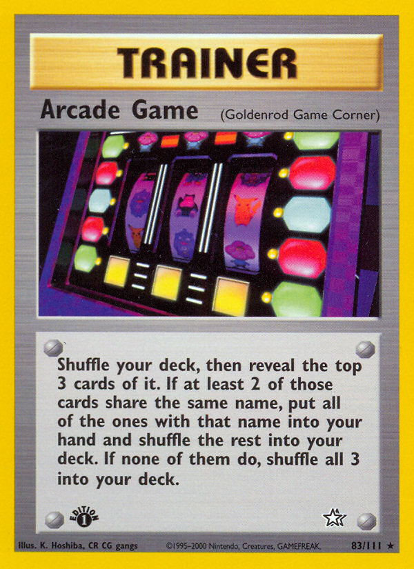 Arcade Game (83/111) [Neo Genesis 1st Edition] - Comfy Hobbies