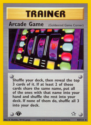 Arcade Game (83/111) [Neo Genesis 1st Edition] - Comfy Hobbies
