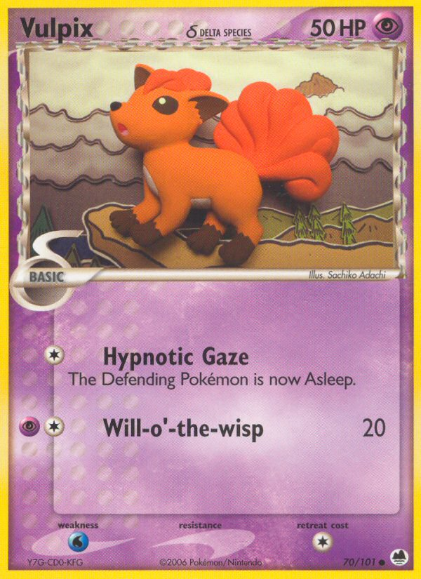 Vulpix (70/101) (Delta Species) [EX: Dragon Frontiers] - Comfy Hobbies