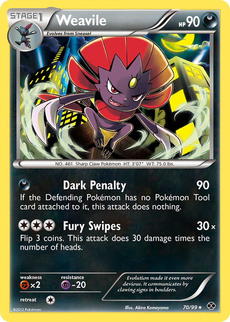Weavile (70/99) [Black & White: Next Destinies] - Comfy Hobbies