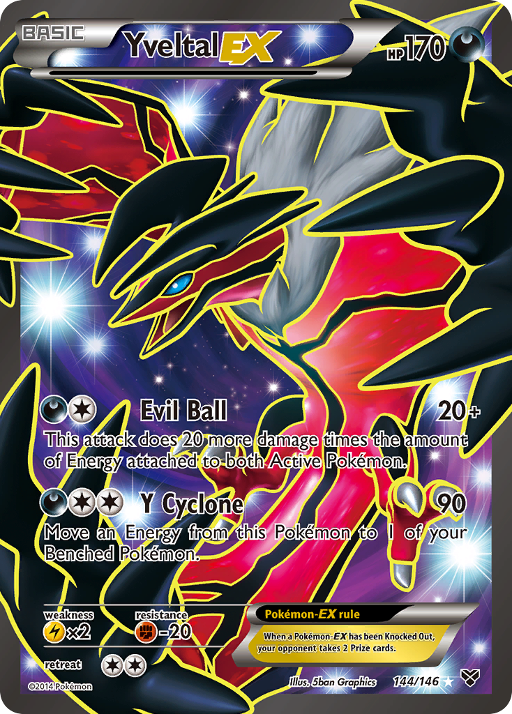 Yveltal EX (144/146) [XY: Base Set] - Comfy Hobbies