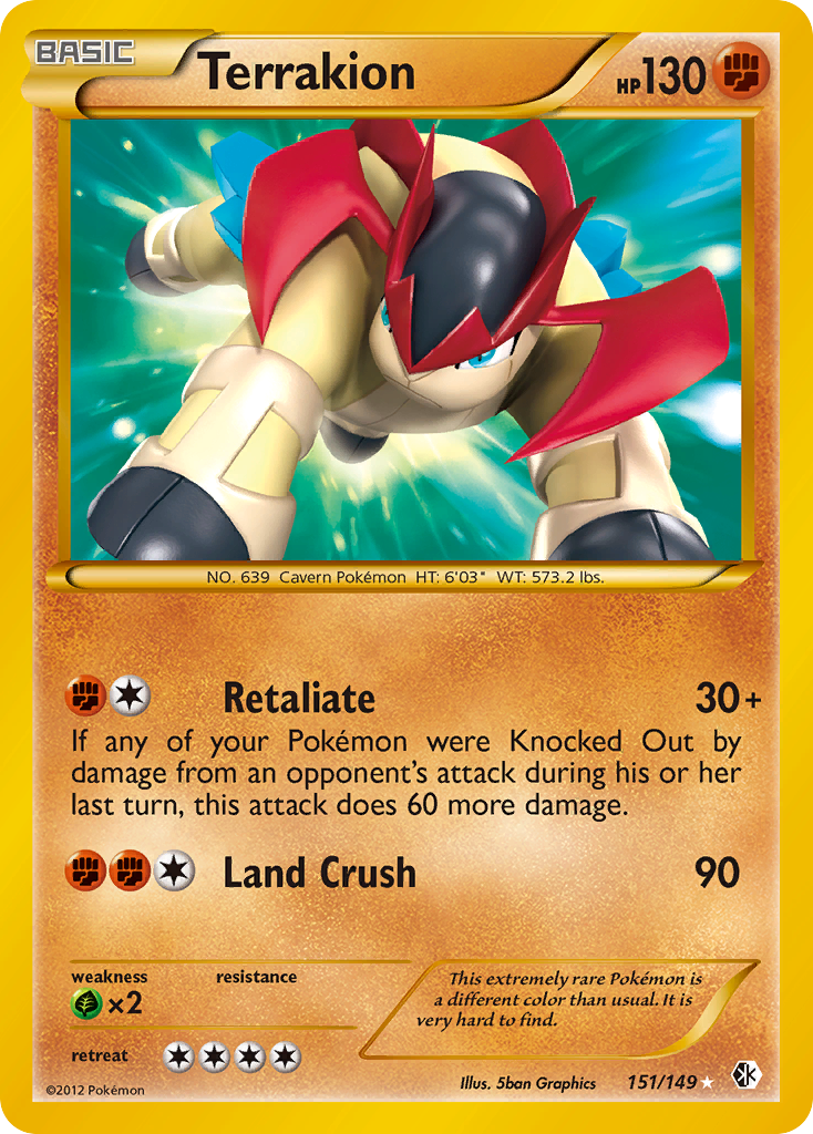 Terrakion (151/149) [Black & White: Boundaries Crossed] - Comfy Hobbies