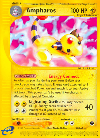 Ampharos (34/165) [Expedition: Base Set] - Comfy Hobbies