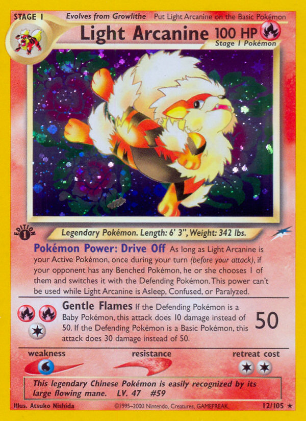 Light Arcanine (12/105) [Neo Destiny 1st Edition] - Comfy Hobbies