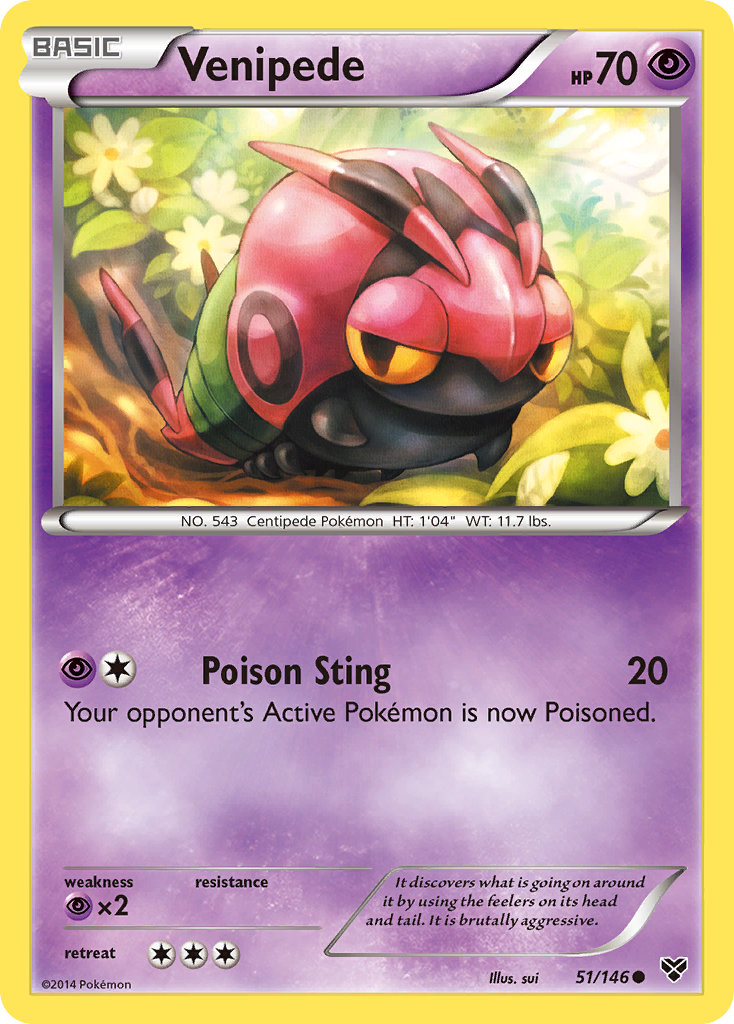 Venipede (51/146) [XY: Base Set] - Comfy Hobbies