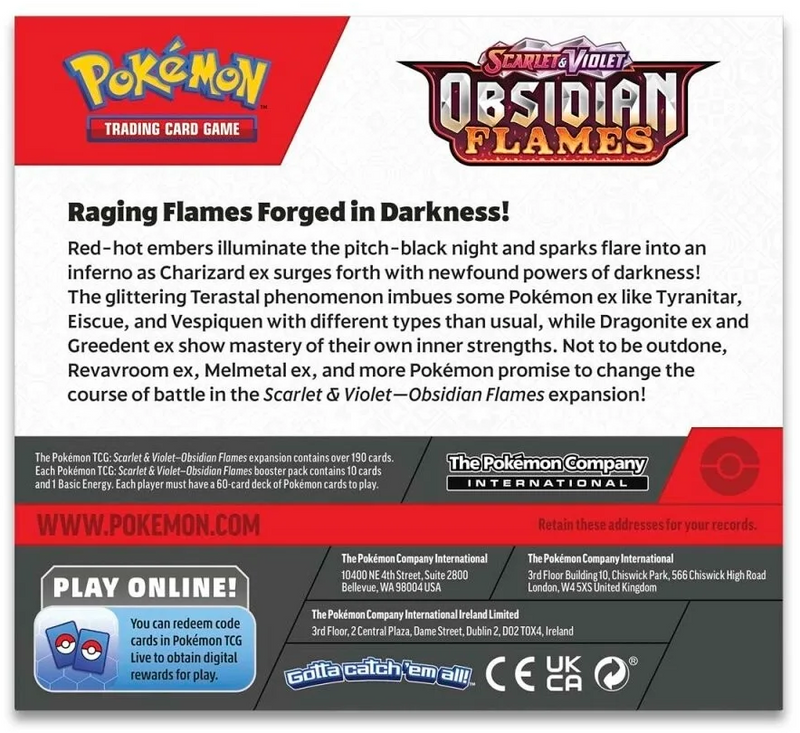 Scarlet & Violet: Obsidian Flames - Booster Box - Comfy Hobbies