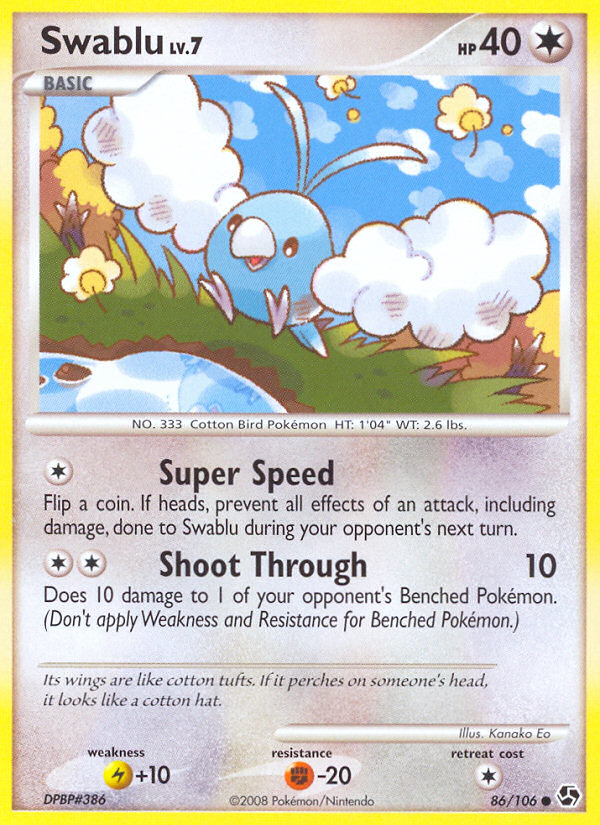 Swablu (86/106) [Diamond & Pearl: Great Encounters] - Comfy Hobbies