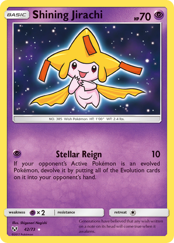 Shining Jirachi (42/73) [Sun & Moon: Shining Legends] - Comfy Hobbies