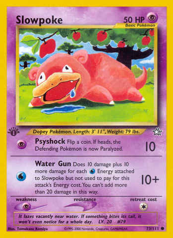 Slowpoke (73/111) [Neo Genesis 1st Edition] - Comfy Hobbies